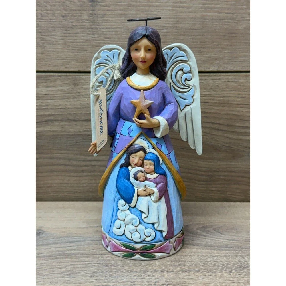 Jim Shore Heartwood Creek Starlit Serenity Angel Nativity Resin Figurine